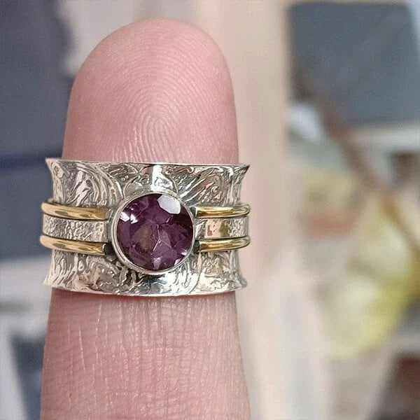 Bague de Méditation en Cristal Bohémien